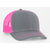 Pacific Headwear Graphite/Pink Snapback Trucker Mesh Cap