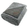 Leed's Charcoal Heathered Fuzzy Fleece Blanket