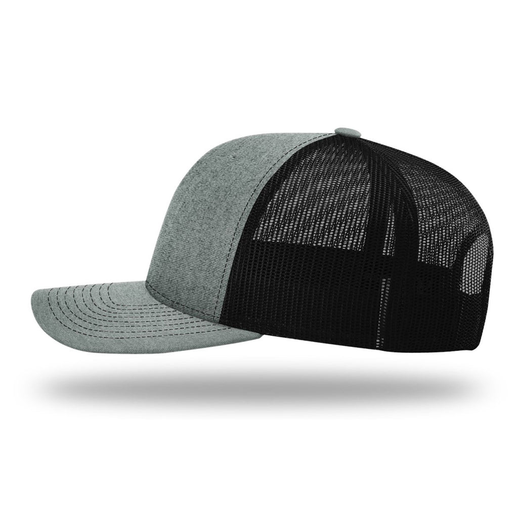 Richardson Heather Grey/Black R-Flex Adjustable Trucker Cap