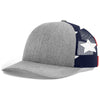 Richardson Heather Grey/Stars & Stripes Printed Mesh Trucker Hat