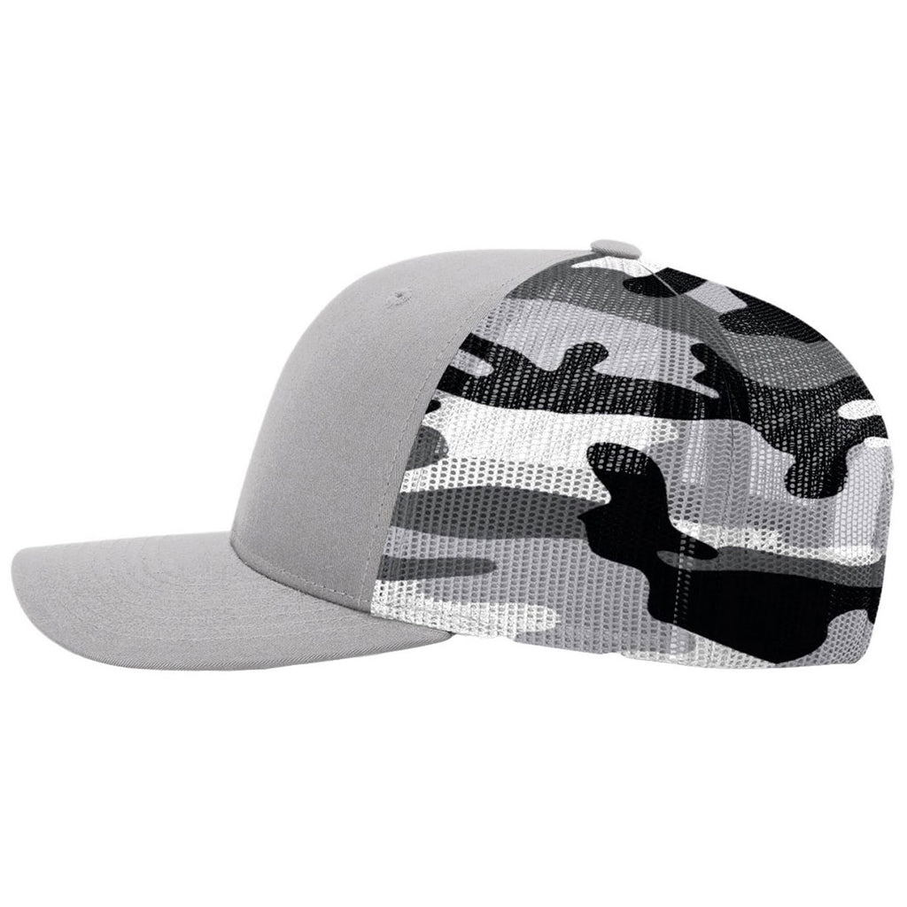 Richardson Silver/Grey Camo Printed Mesh Trucker Hat