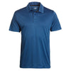 Landway Men's Heather Blue Vertex Heathered Knit Polo