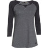 Under Armour Women's Black/Steel/Black Stadium 3/4 Sleeve T