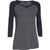 Under Armour Women's Midnight Navy/Steel/Midnight Navy Stadium 3/4 Sleeve T