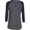 Under Armour Women's Midnight Navy/Steel/Midnight Navy Stadium 3/4 Sleeve T