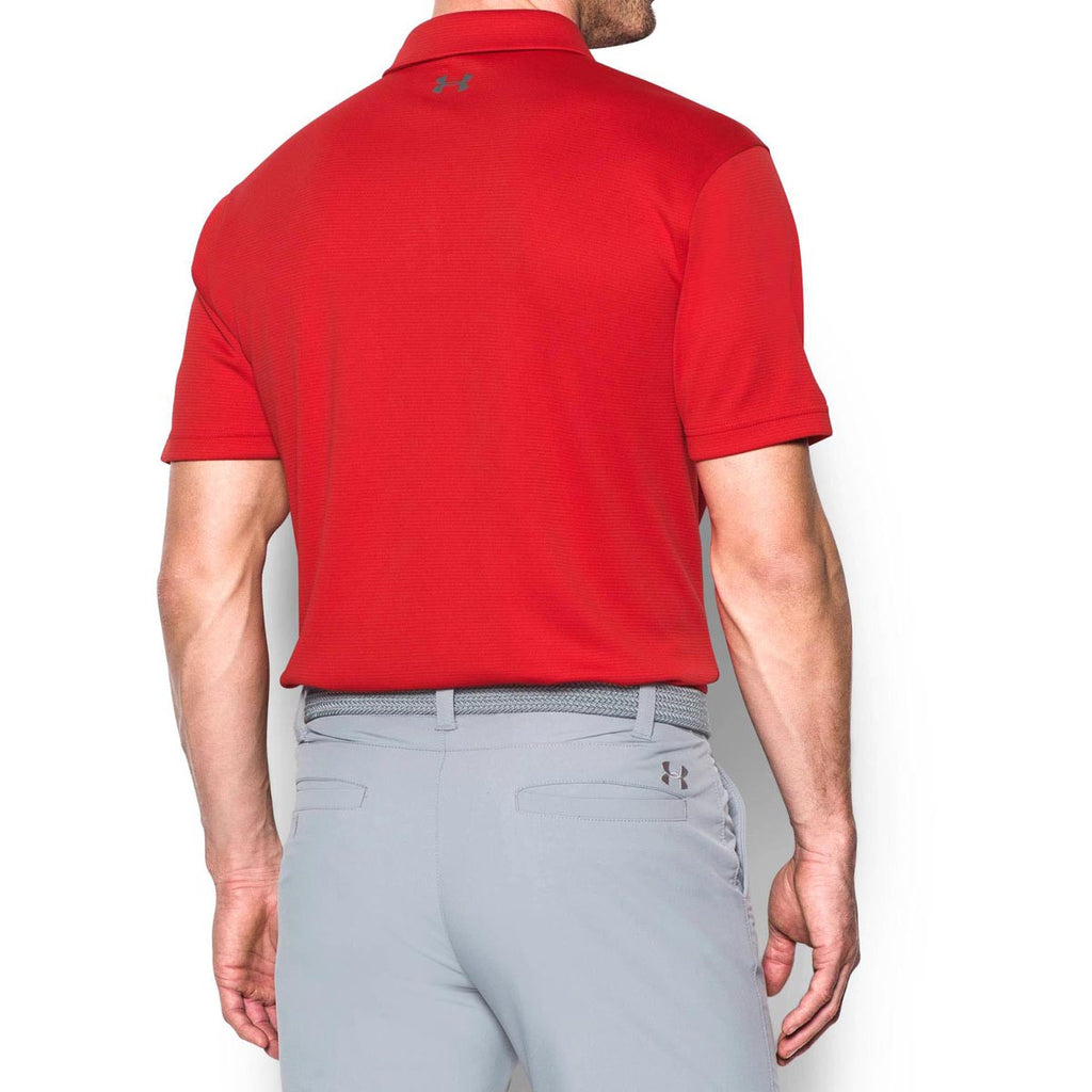 Under Armour Men's Red/Graphite/Graphite Tech Polo