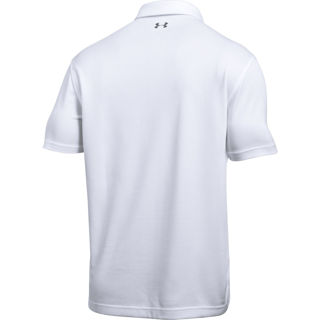 Under Armour Men's White/Graphite/Graphite Tech Polo