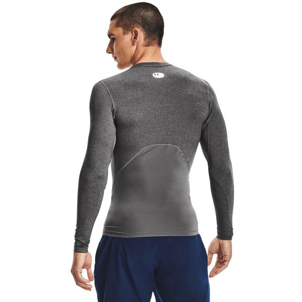 Under Armour Men's Carbon Heather/Black HeatGear Armour Long Sleeve Shirt