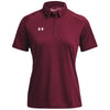 Under Armour Women's Maroon/White Tech Team Polo