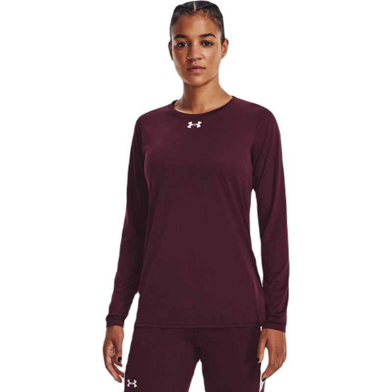 Under Armour Women's Maroon/White Team Tech Long Sleeve