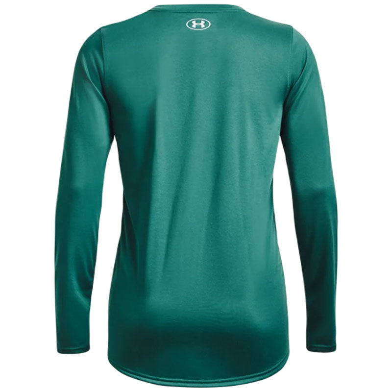 Under Armour Women's Coastal Teal/White Team Tech Long Sleeve