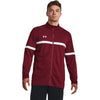 Under Armour Men's Cardinal/White Team Knit Warm-Up Full Zip