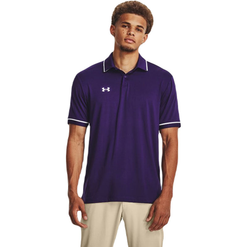 Under Armour Men's Purple/White Team Tipped Polo