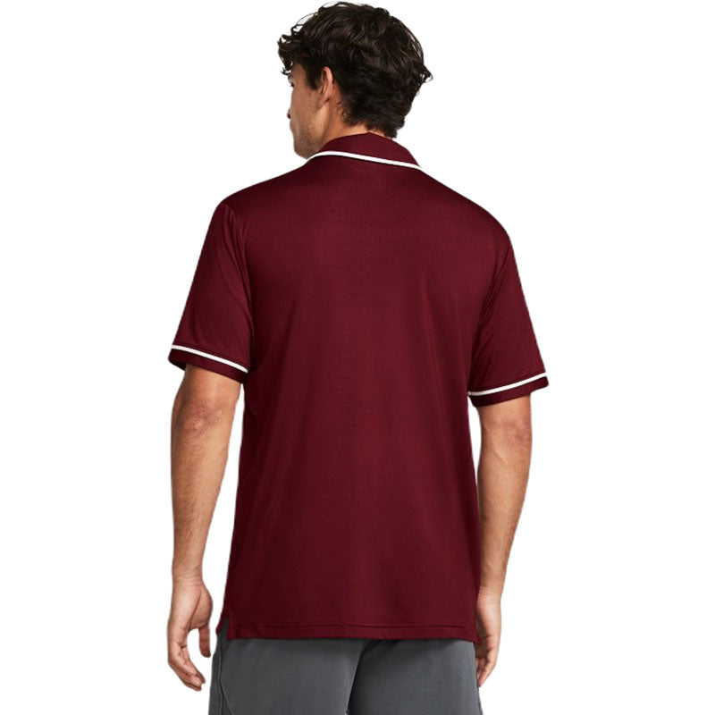 Under Armour Men's Cardinal/White Team Tipped Polo