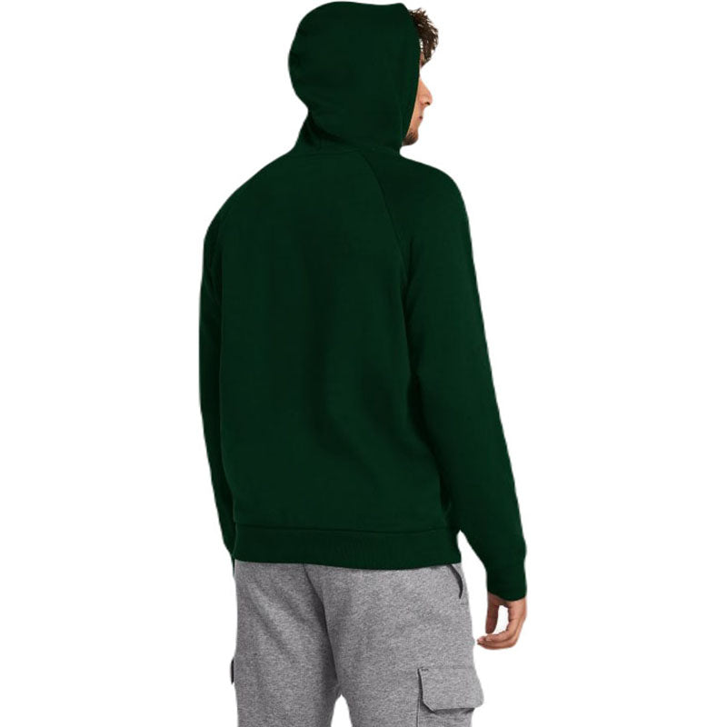 Under Armour Men's Forest Green/White Rival Fleece Hoodie