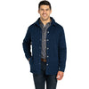 Charles River Men's Heather Navy Heathered Fleece Snap Shacket