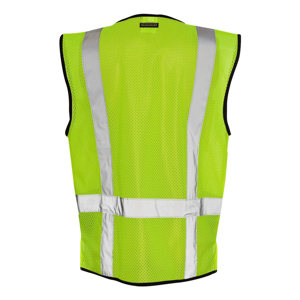 ML Kishigo Men's Lime Class 2 Black Bottom Vest