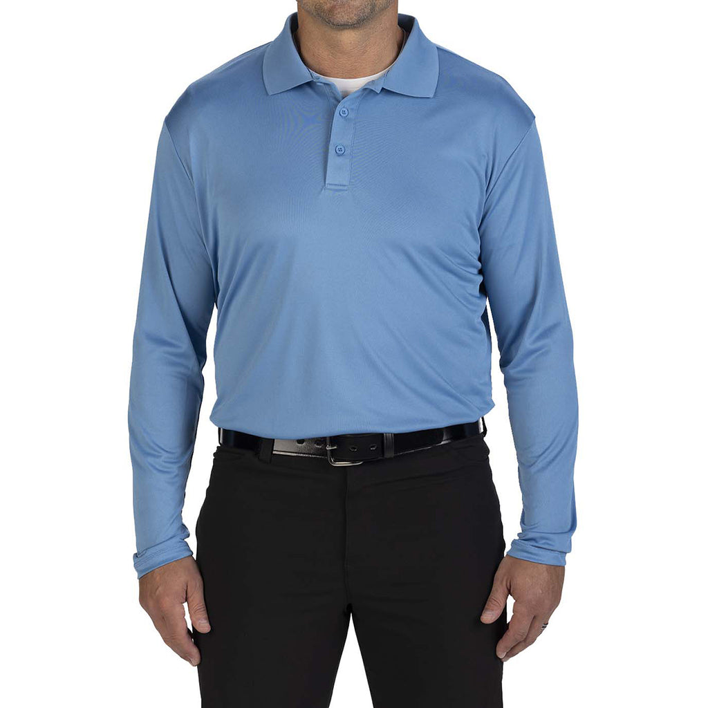 Edwards Men's Marina Blue Mini Pique Snag Proof Polo