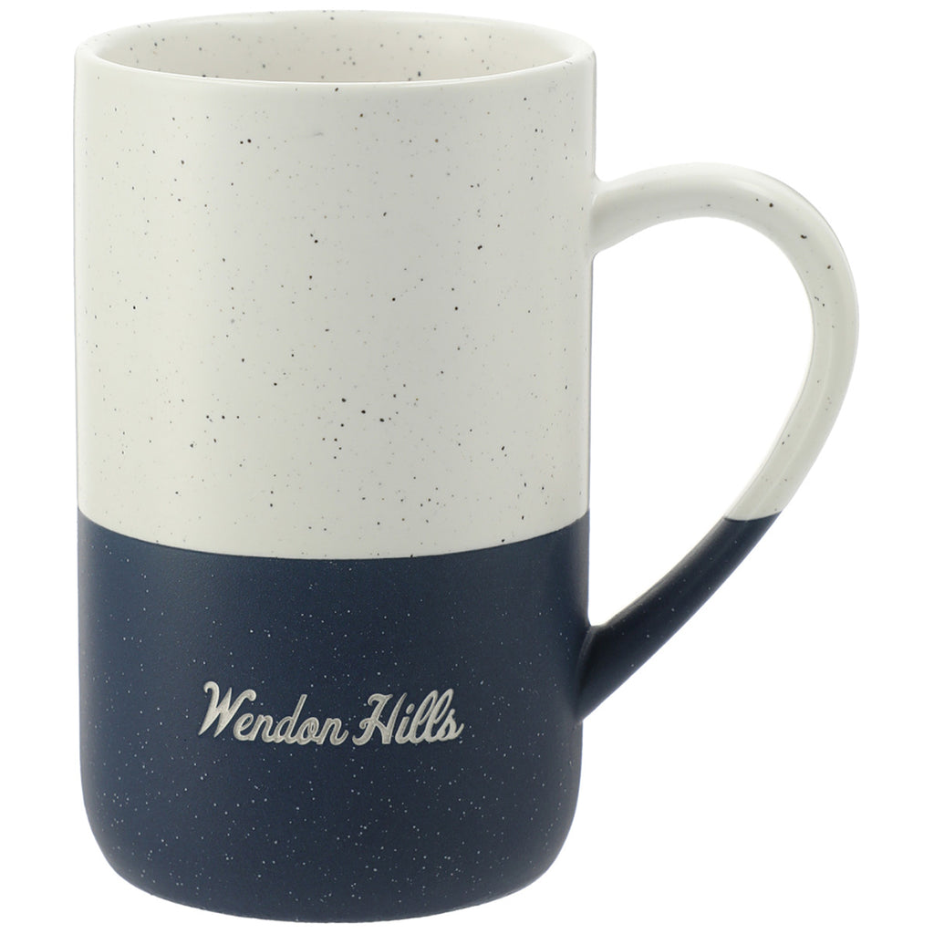 Leeds Navy Speckled Wayland Ceramic Mug 13oz