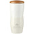 Leed's White Reno Double Wall Ceramic Tumbler with Wood Lid 10oz