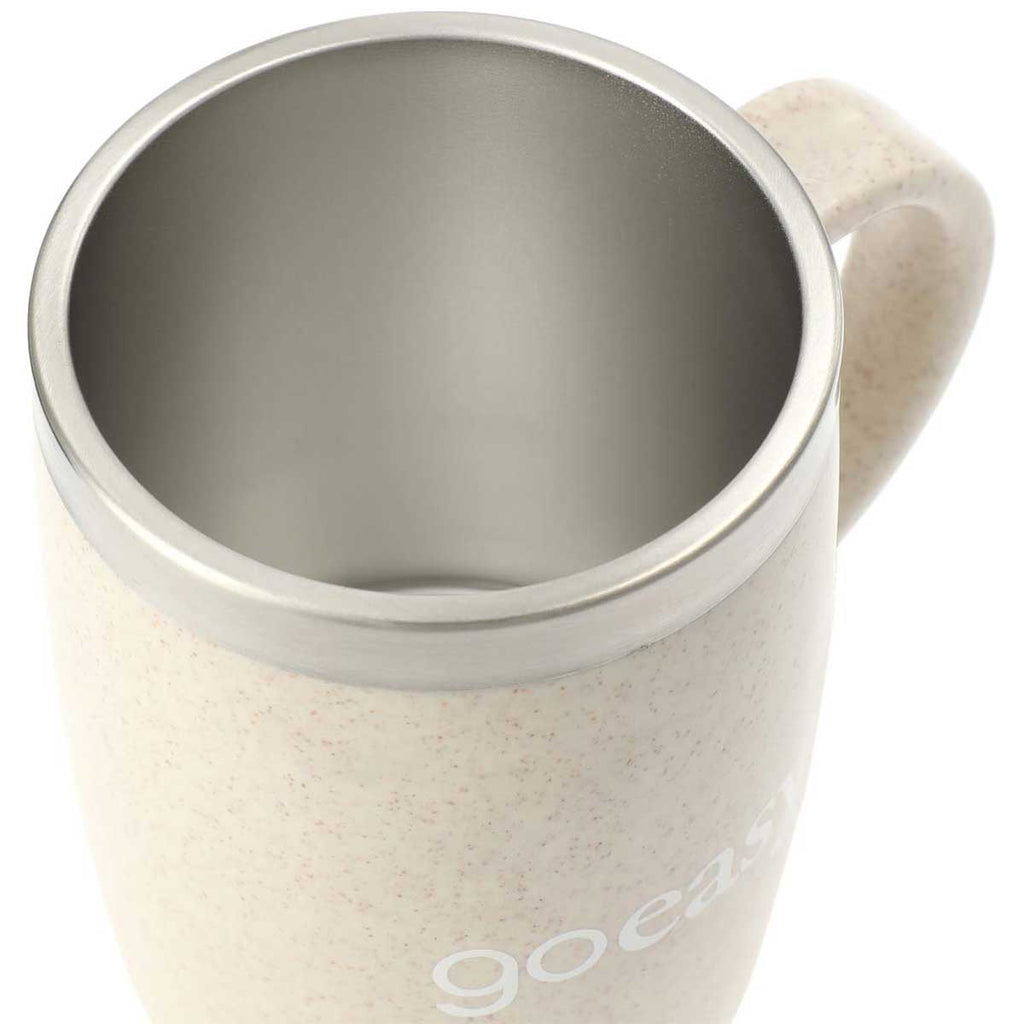 Leed's Beige Dagon Wheat Straw Mug with Stainless Liner 14 oz