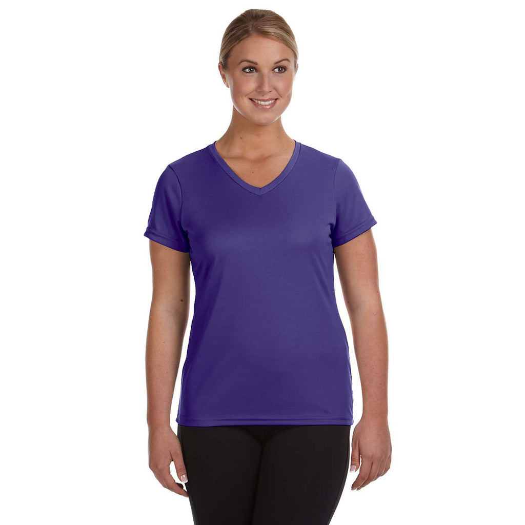 Augusta Sportswear Women's Purple Wicking-T-Shirt