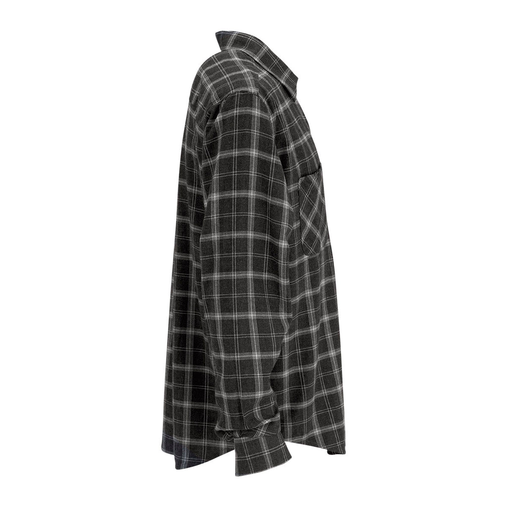 Vantage Men's Charcoal/Light Grey Check Brewer Flannel Shirt