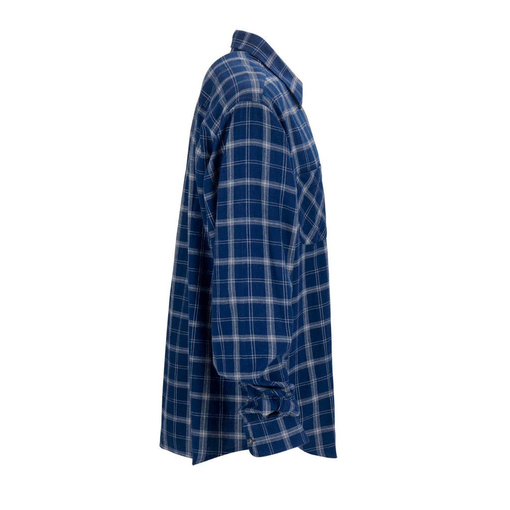 Vantage Men's True Navy/Light Grey Check Brewer Flannel Shirt