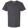 American Apparel Men's Heather Charcoal CVC Henley Tee