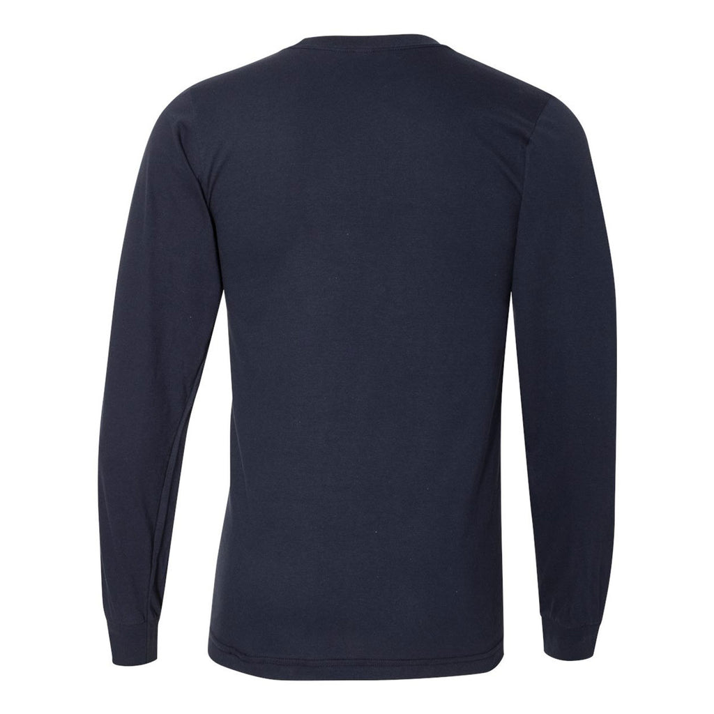 American Apparel Unisex Navy Fine Jersey Long Sleeve T-Shirt