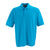 Vantage Men's Island Blue Soft-Blend Double-Tuck Pique Polo