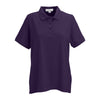 Vantage Women's Purple Soft-Blend Double-Tuck Pique Polo