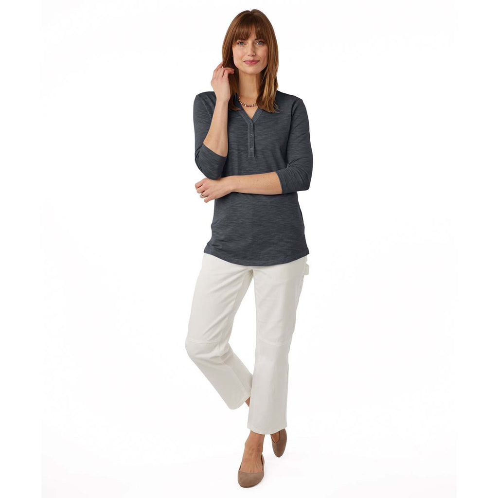 Charles River Women's Charcoal Freetown Henley