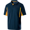 Holloway Men's Navy/Light Gold Avenger Short-Sleeve Polo