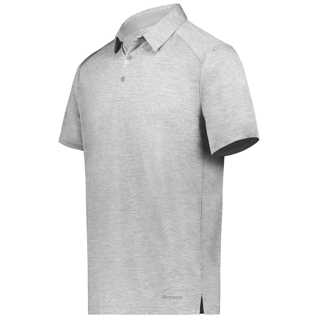 Holloway Men's Athletic Grey Heather Electrify Coolcore Polo