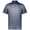 Holloway Men's Navy Heather Electrify Coolcore Polo