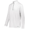 Holloway Men's White Electrify Coolcore 1/2 Zip Pullover