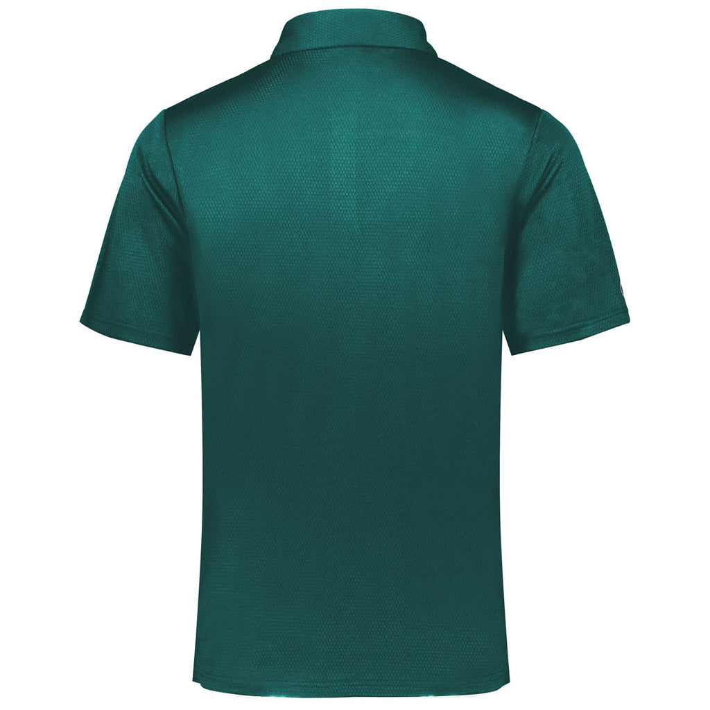 Holloway Men's Dark Green/White Prism Bold Polo