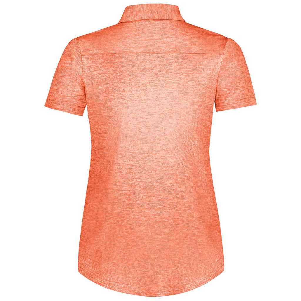 Holloway Women's Orange Heather Electrify Coolcore Polo