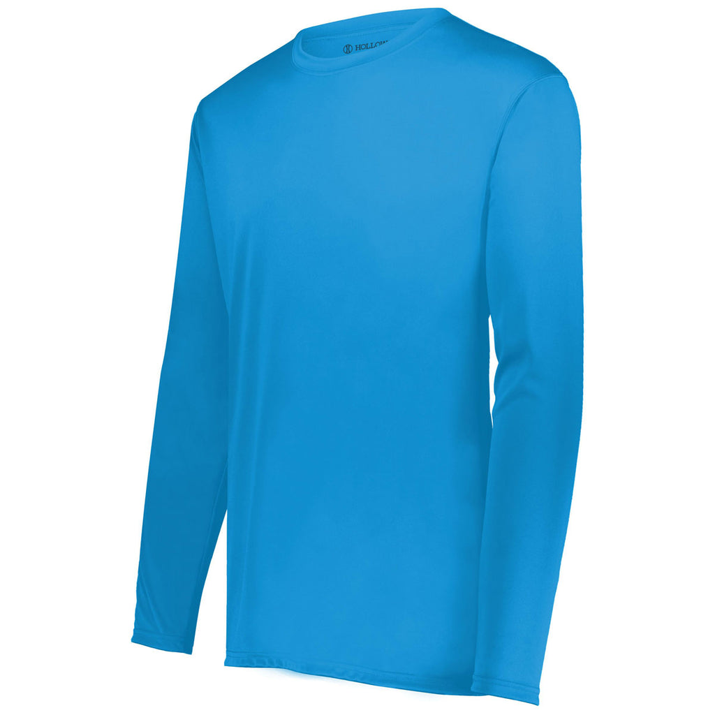 Holloway Men's Power Blue Momentum Long Sleeve Tee