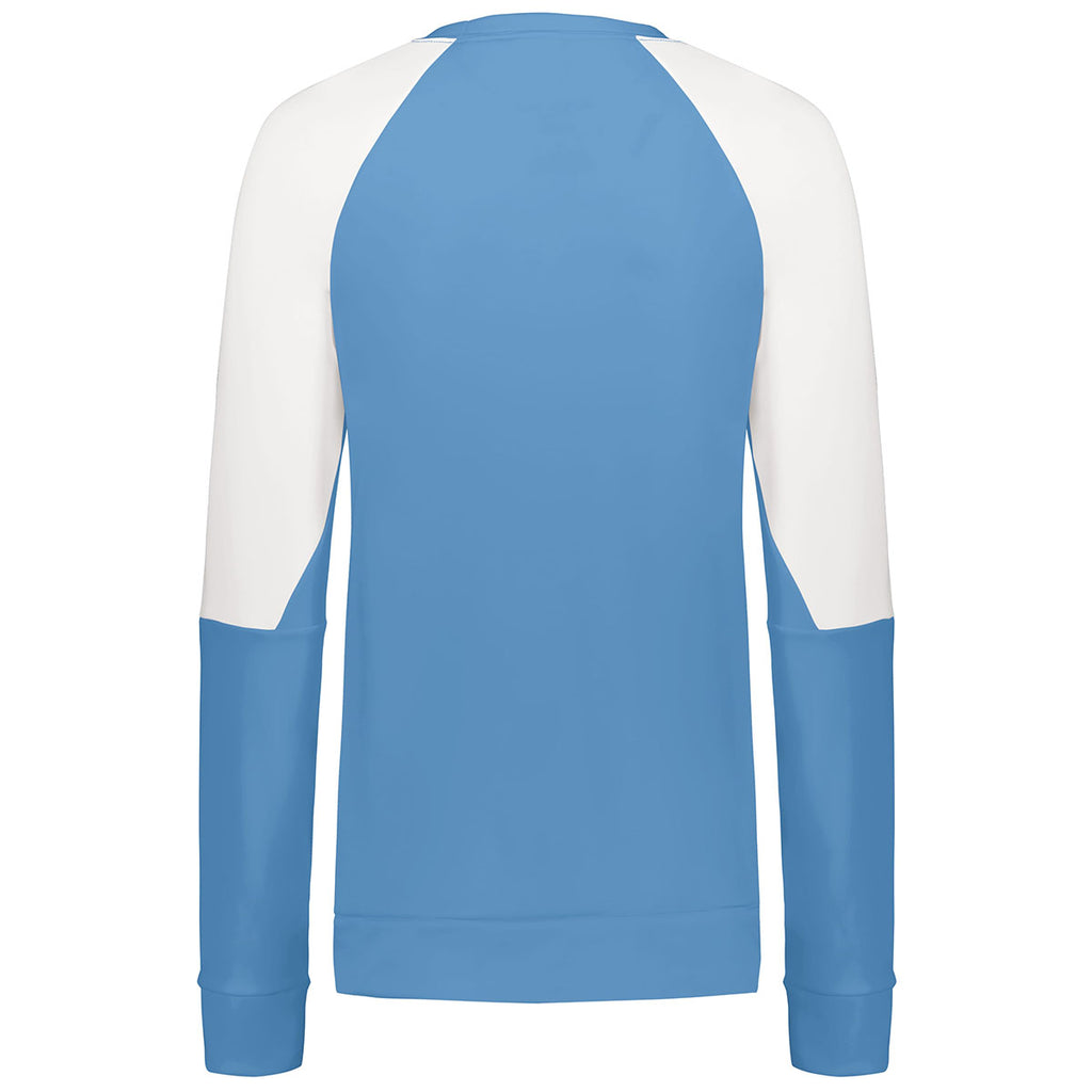 Holloway Women's Columbia Blue/White Momentum Team Fleece Crew