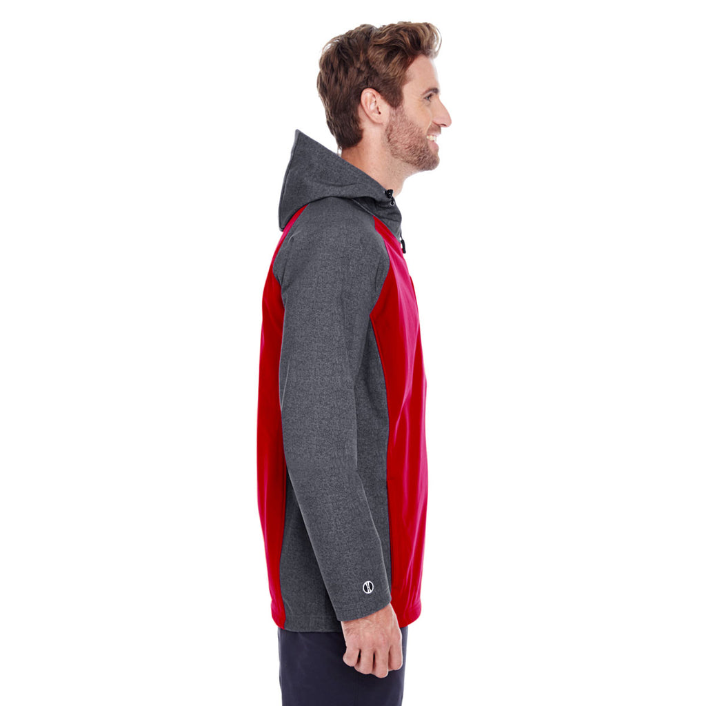 Holloway Men's Carbon Print/Scarlet Raider Soft Shell Jacket