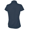 Charles River Women's Heather Navy Heathered Eco-Logic Stretch Polo