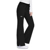 Cherokee Women's Black Workwear Premium Core Stretch Jr. Fit Low-Rise Drawstring Cargo Pant