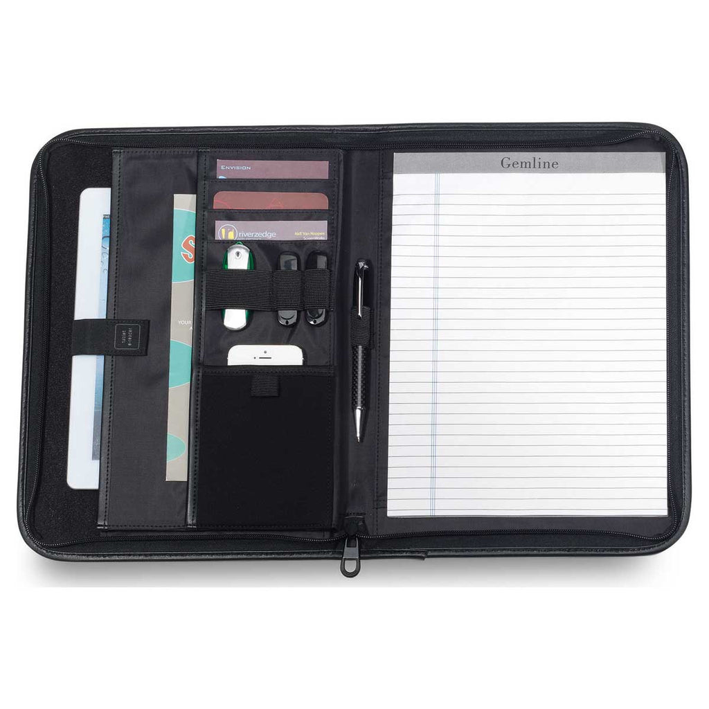 Gemline Black Endeavor Padfolio