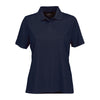 Vansport Women's Navy Omega Solid Mesh Tech Polo