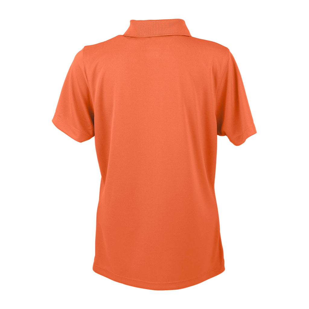 Vansport Women's Orange Omega Solid Mesh Tech Polo