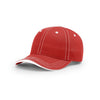 Richardson Red/White Lifestyle Structured Chino Twill Wave Visor