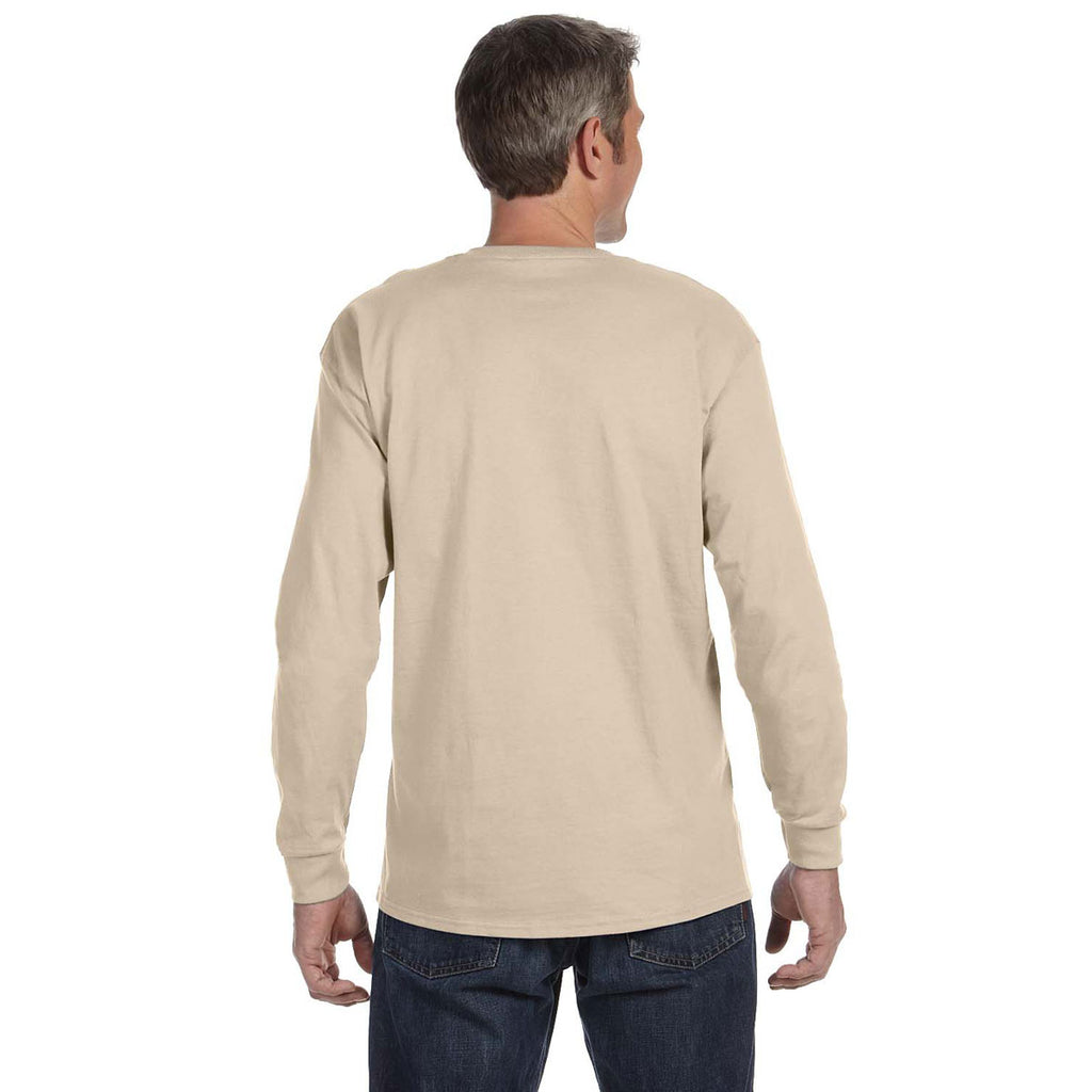 Jerzees Men's Sandstone 5.6 Oz Dri-Power Active Long-Sleeve T-Shirt