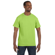 Jerzees Men's Neon Green 5.6 Oz Dri-Power Active T-Shirt